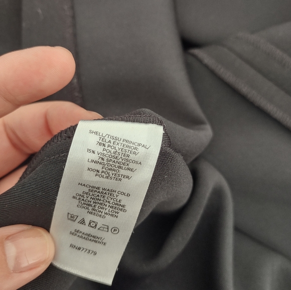 Anne Klein Black Basic Midi A Line Dress - SZ 12 - Picture 9 of 9